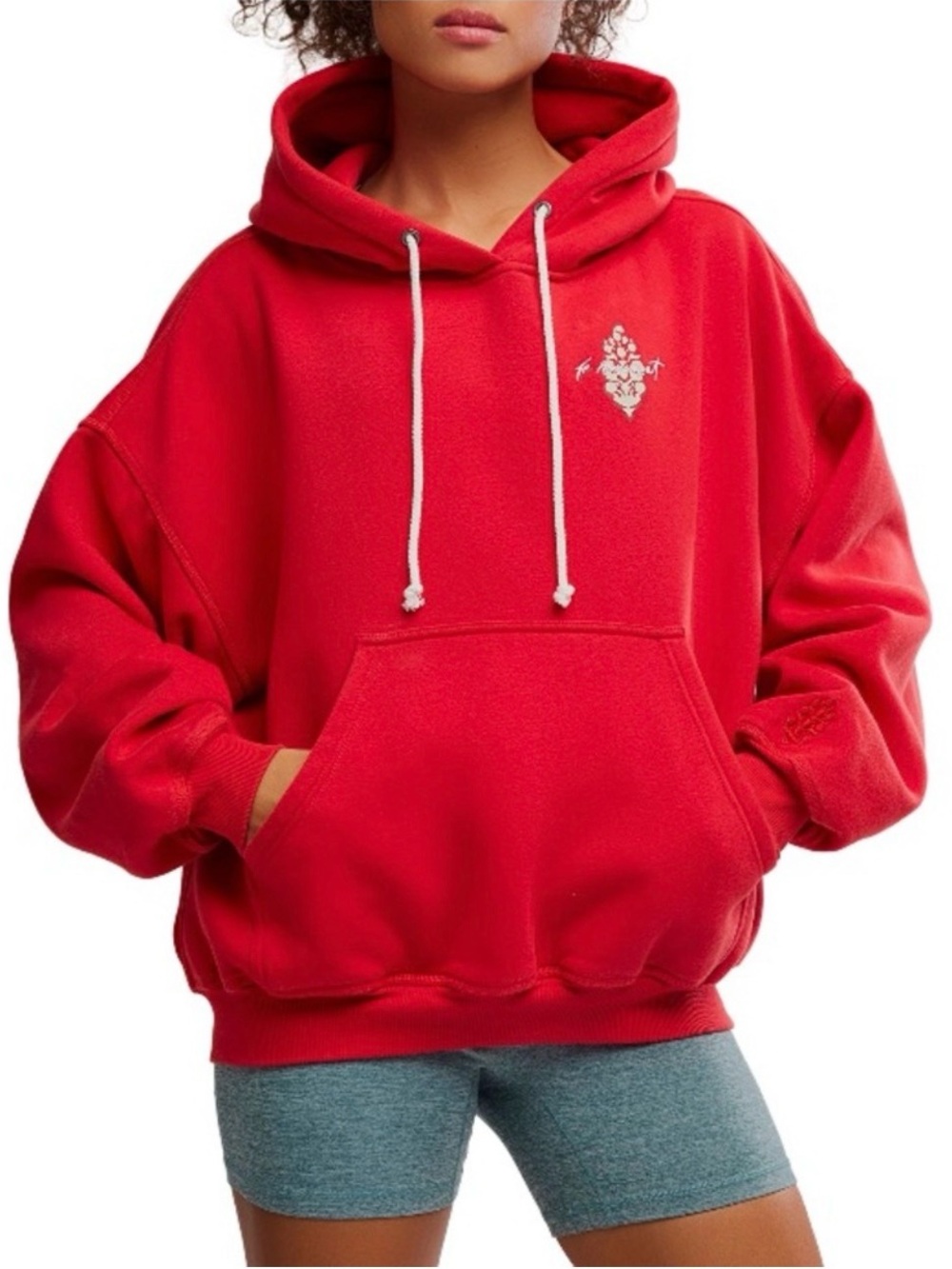 NWOT! FP Movements Cranberry Red Final Call Oversized Hoodie